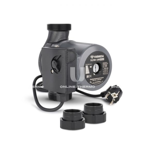 Насос циркуляционный Varmega VMCP02 PRO 32/80 180, VMCP02-32801802, с гайками
