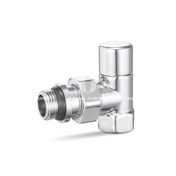 Радиаторный клапан ручной регулировки Varmega VMDV01-410404, 1/2" ВР-НР, угловой, хромированный