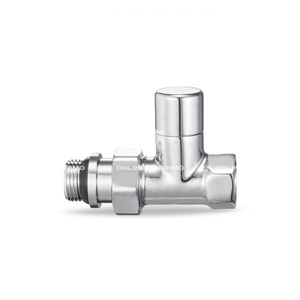 Радиаторный клапан ручной регулировки Varmega VMDV02-410404, 1/2" ВР-НР, прямой, хромированный