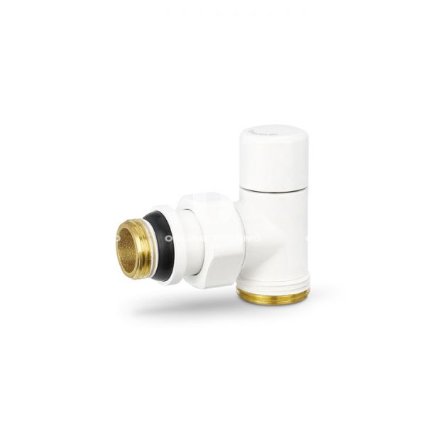 Запорный радиаторный клапан Varmega VMDV03-110415, 1/2"×3/4"ЕК НР, угловой, белый