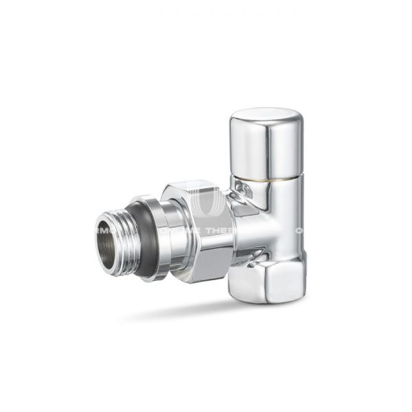 Запорный радиаторный клапан Varmega VMDV03-410404, 1/2" ВР-НР, угловой, хромированный