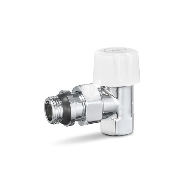 Термостатический клапан (терморегулятор) Varmega VMDV05-410404, 1/2" ВР-НР, угловой, хром