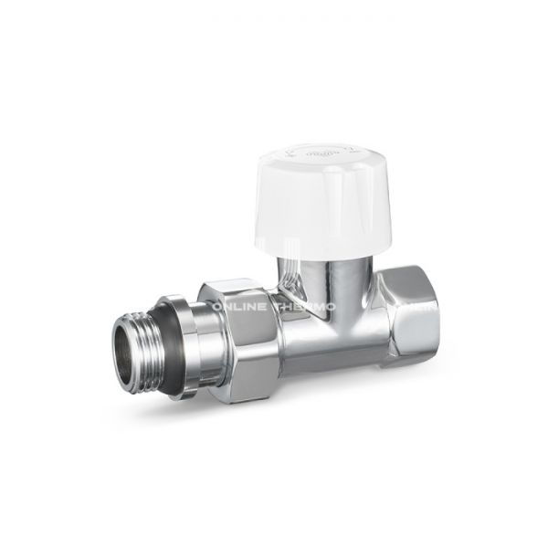 Термостатический клапан (терморегулятор) Varmega VMDV06-410404, 1/2" ВР-НР, прямой, хром