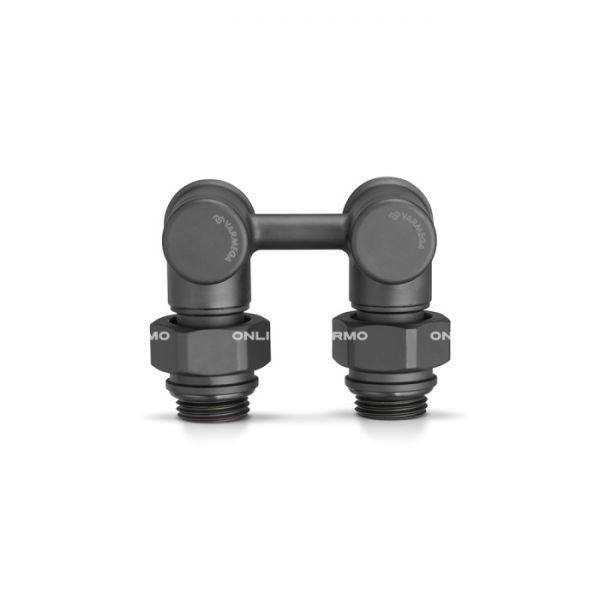 Узел нижнего подключения Varmega VMDV20-200415, 1/2"×3/4"EK НР, угловой, черный