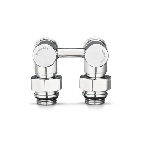 Узел нижнего подключения Varmega VMDV20-400415, 1/2"×3/4"EK НР, угловой, хром