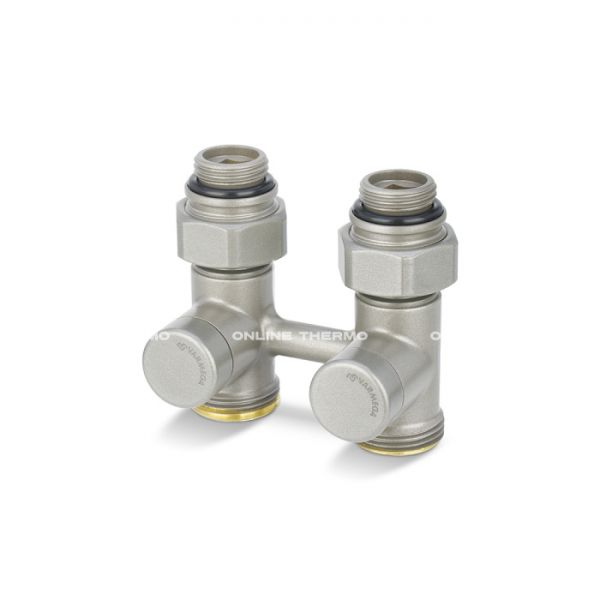 Узел нижнего подключения Varmega VMDV21-300415, 1/2"×3/4"EK НР, прямой, серый