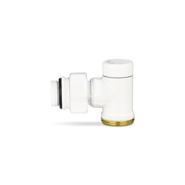 Узел нижнего подключения одинарный Varmega VMDV22-100415, 1/2"×3/4"EK НР, угловой, белый