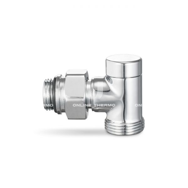 Узел нижнего подключения одинарный Varmega VMDV22-400415, 1/2"×3/4"EK НР, угловой, хром