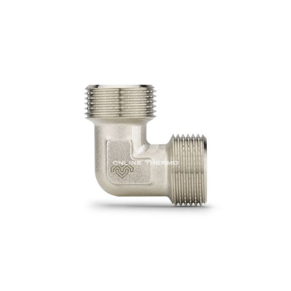 Угольник равносторонний с наружной резьбой Varmega НР-НР 1/2", VMTF05-N000404, никелированный