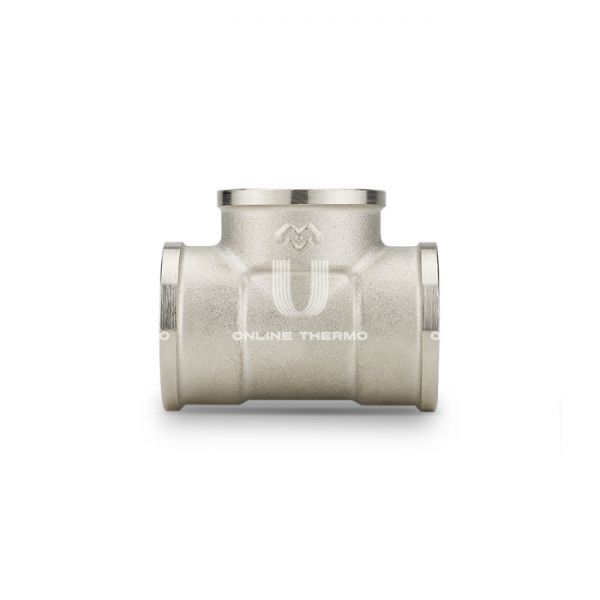 Тройник равносторонний с внутренней резьбой Varmega ВР 3/4", VMTF09-N050505, никелированный