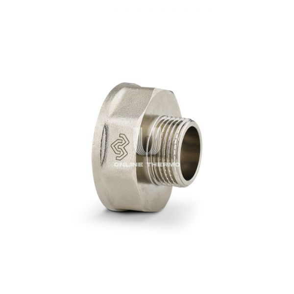 Переходник с внутренней и наружной резьбой Varmega ВР-НР под ключ 1/2"x3/8", VMTF25-N000403, никелированный