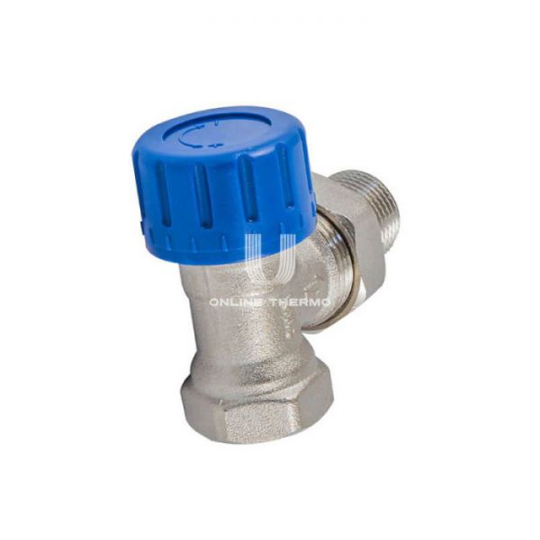 Термостатический клапан (терморегулятор) Vitron ТК.G1/2".Угл, 1/2" ВР-НР, угловой, без преднастройки