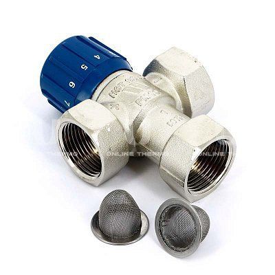 Термостатический смесительный клапан Watts Aquamix 10017421 DN25 ВР 1", Kvs 2.1, PN10, 25-50°C