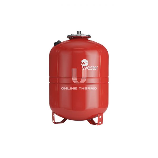 Расширительный бак для отопления Wester WRV50, 50 л, красный, вертикальный, напольный на ножках