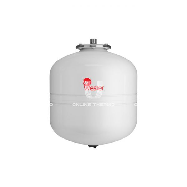 Расширительный бак для ГВС и гелиосистем Wester WDV35P, 35 л, белый, вертикальный, подвесной, нержавеющий фланец