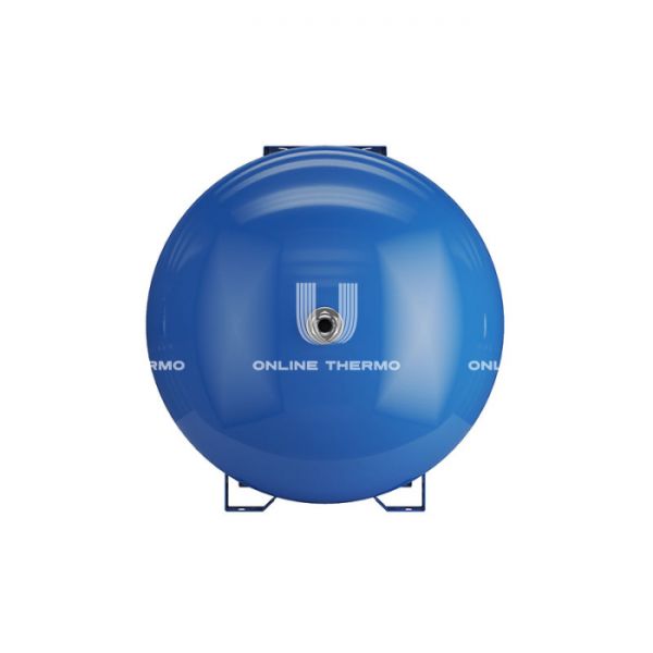 Гидроаккумулятор (расширительный бак) для водоснабжения Wester WAO100P, 100 л, cиний, горизонтальный, напольный, нержавеющий фланец