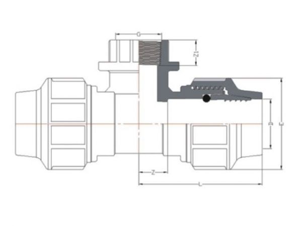 Тройник ПЭ 20 х 1/2' вн., AV Engineering(Полипропилен, макс.  16 бар, макс.  40 °С)