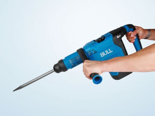 Перфоратор BULL BH 5001 в чем. 1500 Вт, 5-15 Дж, 50 мм, 2 реж. + 1 зуб., 1 сверло, SDS-max, рег. об. (Рег. об., конст. элек., плав. пуск, автостоп щеток, защит. муфта)