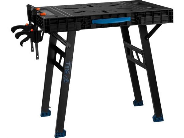Верстак складной BULL WB 4585 в кор. 455 кг, 852x608x790 мм, переносной, 2 струбцины(Быстроскладная конструкция)