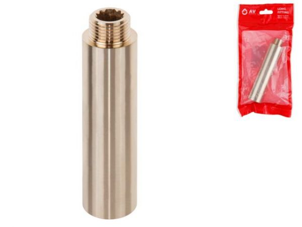 Удлинитель 1/2' вн.-нар. х 100 мм, AV Engineering (инд. упак.)(Латунь, макс.  16 бар, макс.  110 °С)