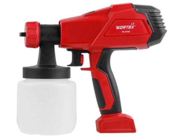Краскораспылитель электрический WORTEX LX PS 0740 в кор. 400 Вт, 700 мл/мин, 0.8 л бак(2.6 мм сопло, 50 DIN)
