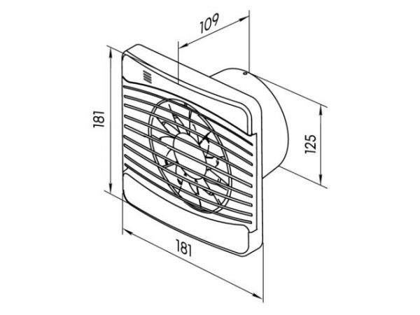 Вентилятор вытяжной накладной Oniks 125 ZERNBERG