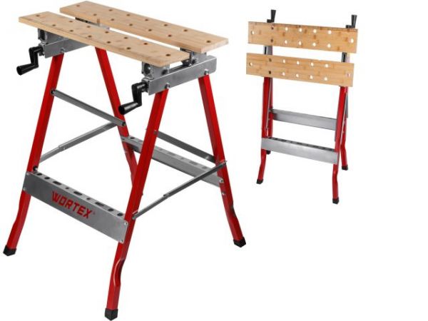 Верстак складной WORTEX WB 1060 в кор. БАМБУК, 605x640x800 мм, регулировка столешницы(нагрузка до 150 кг, масса 5,3 кг)
