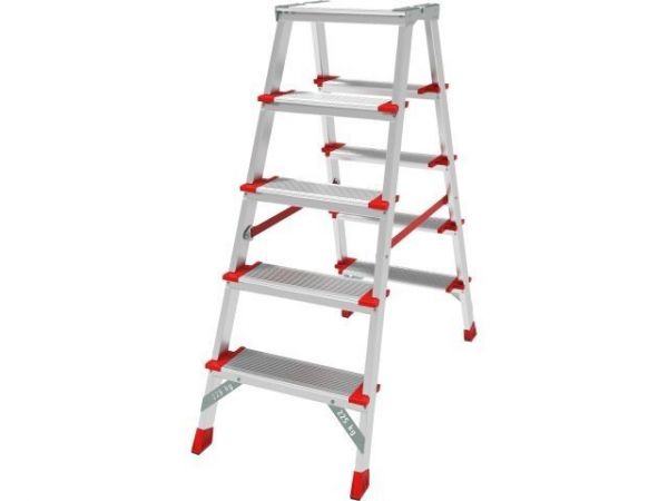 Лестница-стремянка алюм. двухст. 110 см 5 ступ. 7,5кг NV 3127 Новая высота(Макс. нагрузка - 225 кг.)