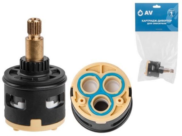 Картридж-дивертор D33 для смесителя, тип F, AV Engineering(3 выхода)