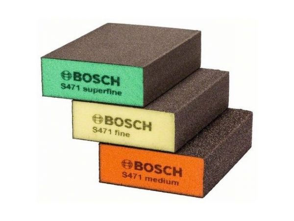 Набор губок абразивных BOSCH (3 шт.)(прямоугольные)