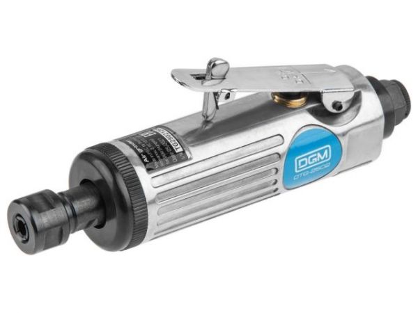 Пневмошлифмашина прямая DGM DTG-2502  с набором шарошек(25000 об/мин; 115 л/мин; Цанги:3 мм/6 мм; 10 шлифкамней; Чемодан)