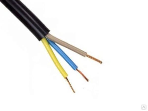 Провод ПВС-Т 3х0,75 (2х0,75+1х0,75) (бухта 200м) Ч Щучинский завод Автопровод(черный)