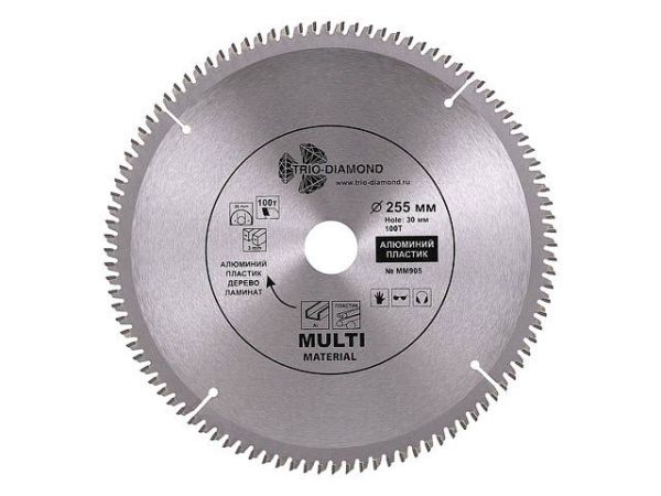 Диск пильный 255х30 мм 100 зуб. универсальный  Multi Material