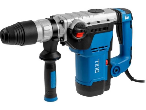Перфоратор BULL BH 4002 в чем. 1250 Вт, 2-9 Дж, 40 мм, 3 реж. + 1 зуб., 1 сверло, SDS-max, рег. об. (вес 7 кг)