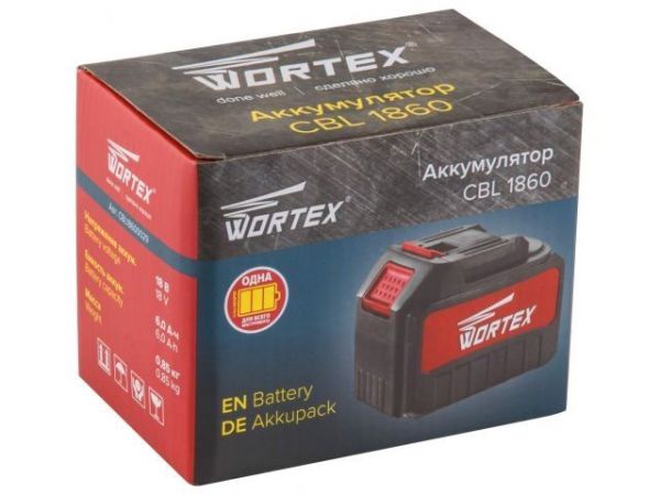 Аккумулятор WORTEX CBL 1860 18.0 В, 6.0 А/ч, Li-Ion ALL1 XLT(18.0 В, 6.0 А/ч)