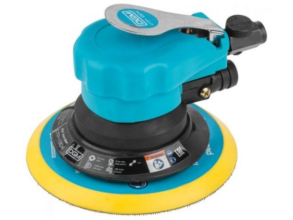 Пневмошлифмашина эксцентриковая DGM DTP-1504 с пылеотсосом(150 мм / 6'; Эксцентр.: 5 мм; 10 000 об/мин; 180 л/мин; Пылеотсос)