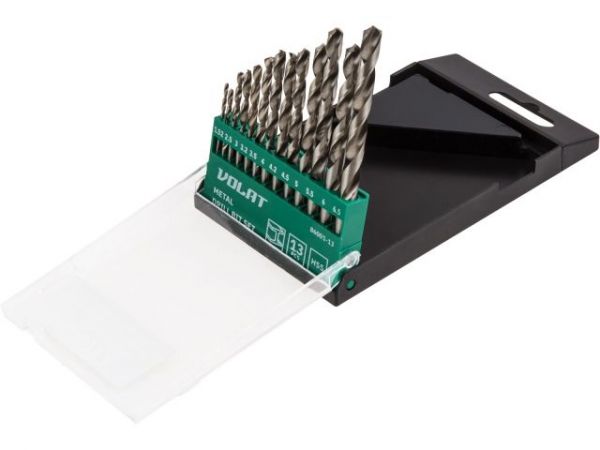 Набор сверл по мет. 13шт 1.5-6.5мм HSS ВОЛАТ