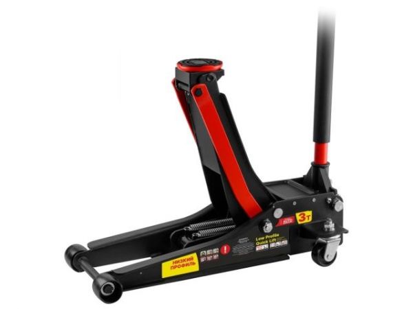 Домкрат подкатной 3т быстрый подъем 75-505мм STARTUL AUTO (ST8013-04)(h min 75мм, h max 505мм, Quick LIFT, низкопрофильный)