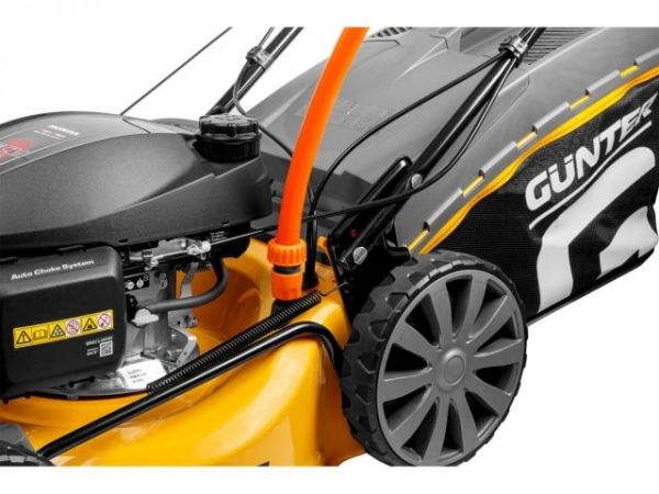 Газонокосилка бензиновая GUNTER LMB-482 SV самоходная(4.2 л.с.(HONDA), шир. 48 см, самоходная (вариатор), мульчир., стальн. корпус, травосборник 70 л)