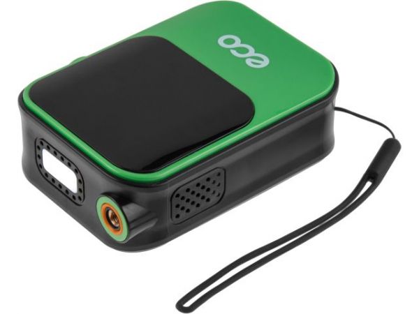 Компрессор автомобильный ECO AE-007 Comfort(7,4 В, 40 Вт, 18 л/мин, 4000 мА·ч, 10 Бар, LED дисплей, режим повербанка, фонарь, 4 насадки, сумка)