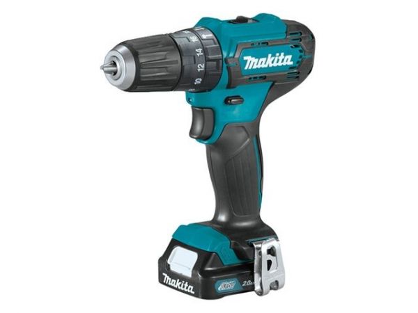 Ударная дрель-шуруповерт MAKITA CXT HP 333 DWAE в чем. (12.0 В, 2 акк., 2.0 А/ч Li-Ion, 2 скор., 30 Нм, шурупы до 8 мм, сверление в металле до 10 мм)