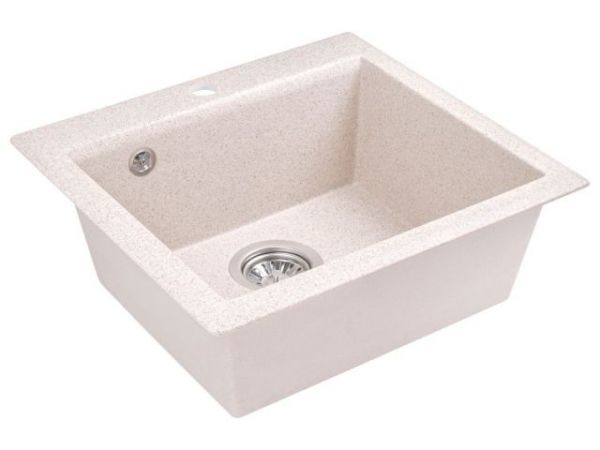 Мойка кухонная из искусственного камня SOLO песочный 500х460 мм, AV Engineering