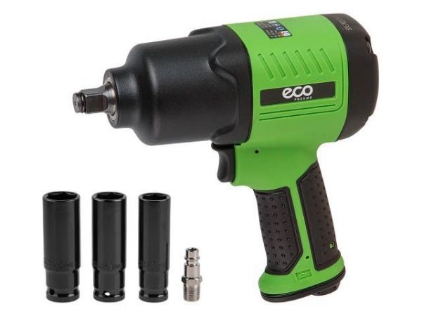Пневмогайковерт 1/2' ECO AIW-980S(950/1200 Нм (закр./откр.); 3 ступени крут.мом.; twin hammer; 7500 об/мин; композитн. корпус)