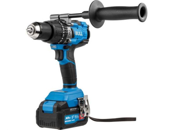 Дрель-шуруповерт BULL SR 1805 в чем. XLTpro, 2х4 А*ч, БЕСЩЕТ., 18 В, 120 Н*м, БЗП(мет.) 13 мм(Доп. функции: Ударное сверление, 'AntiKickback', режим 'TURBO')