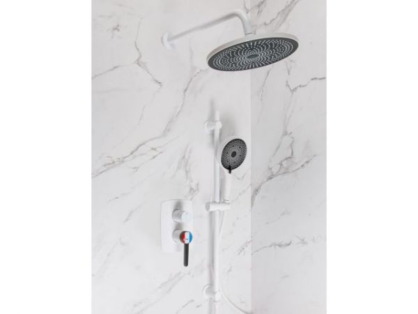 Душевая система (Lt) D35, серия Rose белый + черный, a-five(Встраиваемый, Излива нет, 1000 - 1200 мм.)