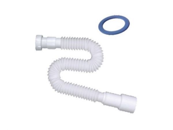 Гибкая труба с гайкой 1 1/4'х40/50 под плоскую прокладку, 740мм, AV Engineering