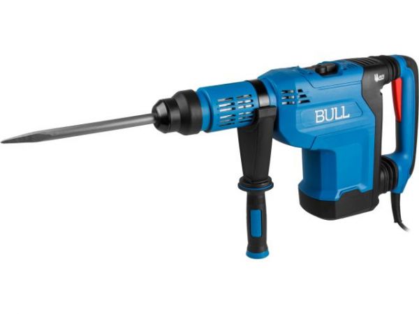 Перфоратор BULL BH 5001 в чем. 1500 Вт, 5-15 Дж, 50 мм, 2 реж. + 1 зуб., 1 сверло, SDS-max, рег. об. (Рег. об., конст. элек., плав. пуск, автостоп щеток, защит. муфта)