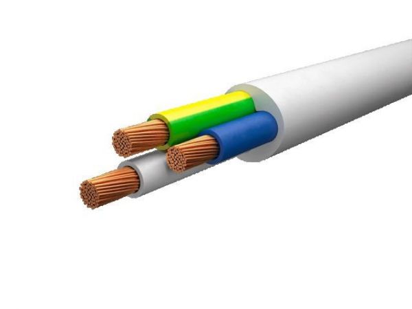Провод ПВСм 3х2,5 (бухта 100м) Б БелРоскабель(белый; ГОСТ 7399-97)