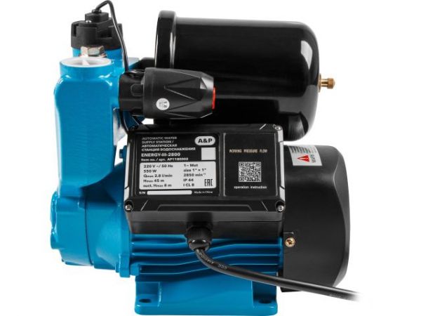 Станция водоснабжения автоматическая ENERGY-III-3000, A&P(750 Вт, 3000 л/ч, 55 м, корпус чугун, для водоснабжения)