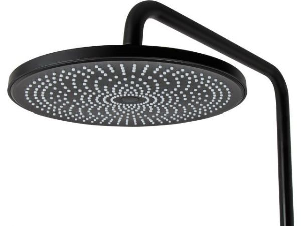 Душевая система (Lt) D35, серия Rose черный + белый, a-five(На стену, Излива нет, Троп. душ: вынос 408 мм, диаметр 250 мм.)
